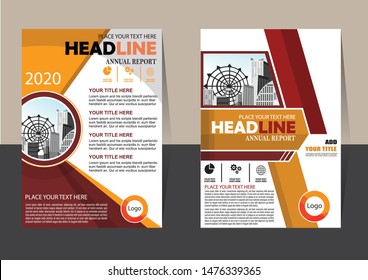 Business abstract vector template for Brochure, AnnualReport, Magazine, Poster, Corporate Presentation, Portfolio, Flyer, Market, infographic with yellow and black color size A4, Front and back.