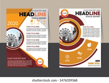 Business abstract vector template for Brochure, AnnualReport, Magazine, Poster, Corporate Presentation, Portfolio, Flyer, Market, infographic with yellow and black color size A4, Front and back.