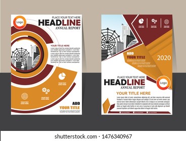 Business abstract vector template for Brochure, AnnualReport, Magazine, Poster, Corporate Presentation, Portfolio, Flyer, Market, infographic with yellow and black color size A4, Front and back.