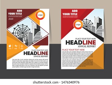 Business abstract vector template for Brochure, AnnualReport, Magazine, Poster, Corporate Presentation, Portfolio, Flyer, Market, infographic with yellow and black color size A4, Front and back.