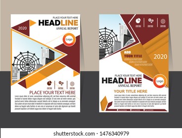 Business abstract vector template for Brochure, AnnualReport, Magazine, Poster, Corporate Presentation, Portfolio, Flyer, Market, infographic with yellow and black color size A4, Front and back.