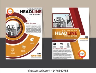 Business abstract vector template for Brochure, AnnualReport, Magazine, Poster, Corporate Presentation, Portfolio, Flyer, Market, infographic with yellow and black color size A4, Front and back.