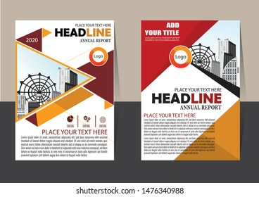 Business abstract vector template for Brochure, AnnualReport, Magazine, Poster, Corporate Presentation, Portfolio, Flyer, Market, infographic with yellow and black color size A4, Front and back.