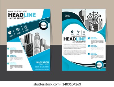 Business abstract vector template. Brochure design, cover modern layout, annual report, poster, flyer in A4 with colorful triangles, geometric shapes for tech, science, market with light background