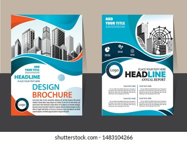 Business abstract vector template. Brochure design, cover modern layout, annual report, poster, flyer in A4 with colorful triangles, geometric shapes for tech, science, market with light background