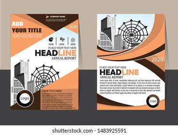 Business abstract vector template. Brochure design, cover modern layout, annual report, poster, flyer in A4 with colorful triangles, geometric shapes for tech, science, market with light background