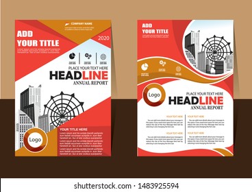 Business abstract vector template. Brochure design, cover modern layout, annual report, poster, flyer in A4 with colorful triangles, geometric shapes for tech, science, market with light background