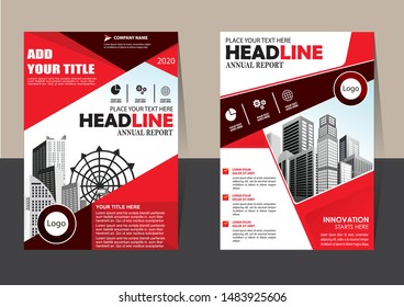 Business abstract vector template. Brochure design, cover modern layout, annual report, poster, flyer in A4 with colorful triangles, geometric shapes for tech, science, market with light background