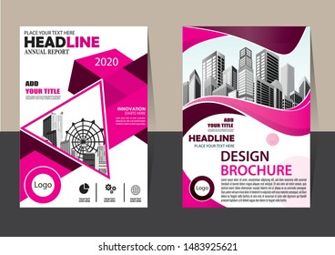 Business abstract vector template. Brochure design, cover modern layout, annual report, poster, flyer in A4 with colorful triangles, geometric shapes for tech, science, market with light background