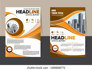 Business abstract vector template Brochure design cover modern layout annual report poster flyer in A4 with colorful triangles geometric shapes for tech science market with light background