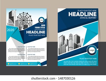 Business abstract vector template Brochure design cover modern layout annual report poster flyer in A4 with colorful triangles geometric shapes for tech science market with light background