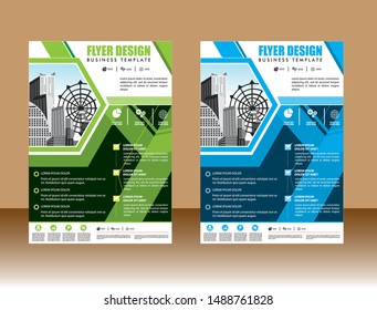 Business abstract vector template Brochure design cover modern layout annual report poster flyer in A4 with colorful geometric shapes for tech science with light background