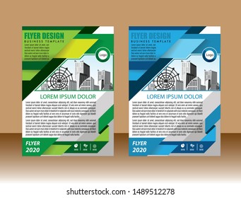 Business abstract vector template Brochure design cover modern layout annual report poster flyer in A4 with colorful triangles geometric shapes for tech science market with light background
