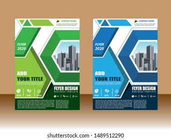 Business abstract vector template Brochure design cover modern layout annual report poster flyer in A4 with colorful triangles geometric shapes for tech science market with light background