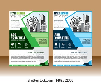 Business abstract vector template Brochure design cover modern layout annual report poster flyer in A4 with colorful triangles geometric shapes for tech science market with light background