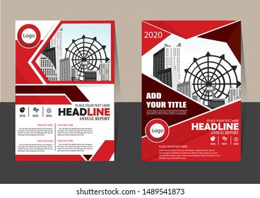 Business abstract vector template Brochure design cover modern layout annual report poster flyer in A4 with colorful triangles geometric shapes for tech science market with light background