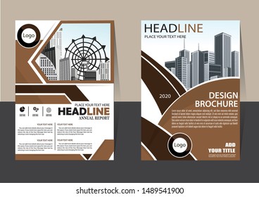 Business abstract vector template Brochure design cover modern layout annual report poster flyer in A4 with colorful triangles geometric shapes for tech science market with light background