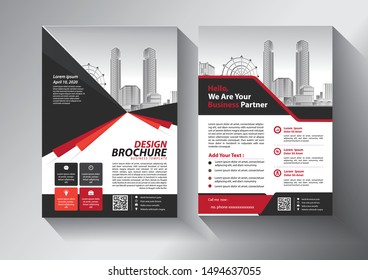 Business abstract vector template. Brochure design, cover modern layout, annual report, poster, flyer in A4 with colorful triangles, geometric shapes for tech, science, market with light background