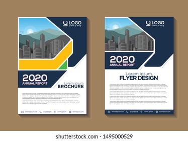 Business abstract vector template. Brochure design, cover modern layout, annual report, poster, flyer in A4 with colorful, geometric shapes 