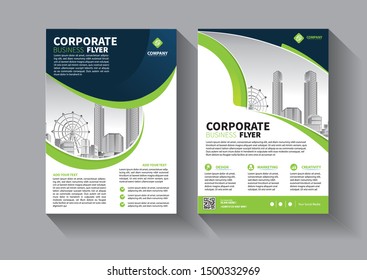 Business abstract vector template. Brochure design, cover modern layout, annual report, poster, flyer in A4 with colorful triangles, geometric shapes for tech, science, market with light background
