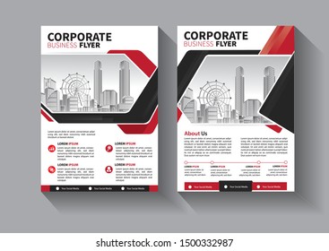 Business abstract vector template. Brochure design, cover modern layout, annual report, poster, flyer in A4 with colorful triangles, geometric shapes for tech, science, market with light background