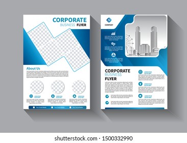 Business abstract vector template. Brochure design, cover modern layout, annual report, poster, flyer in A4 with colorful triangles, geometric shapes for tech, science, market with light background
