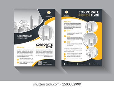 Business abstract vector template. Brochure design, cover modern layout, annual report, poster, flyer in A4 with colorful triangles, geometric shapes for tech, science, market with light background