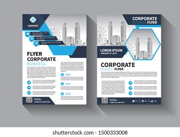 Business abstract vector template. Brochure design, cover modern layout, annual report, poster, flyer in A4 with colorful triangles, geometric shapes for tech, science, market with light background