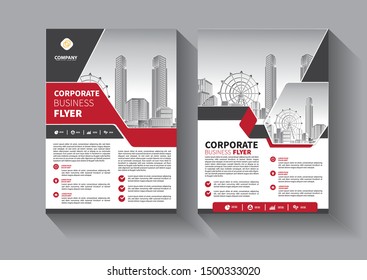 Business abstract vector template. Brochure design, cover modern layout, annual report, poster, flyer in A4 with colorful triangles, geometric shapes for tech, science, market with light background