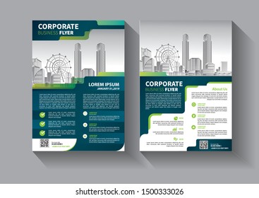 Business abstract vector template. Brochure design, cover modern layout, annual report, poster, flyer in A4 with colorful triangles, geometric shapes for tech, science, market with light background