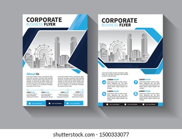 Business abstract vector template. Brochure design, cover modern layout, annual report, poster, flyer in A4 with colorful triangles, geometric shapes for tech, science, market with light background