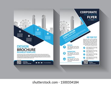 Business abstract vector template. Brochure design, cover modern layout, annual report, poster, flyer in A4 with colorful triangles, geometric shapes for tech, science, market with light background