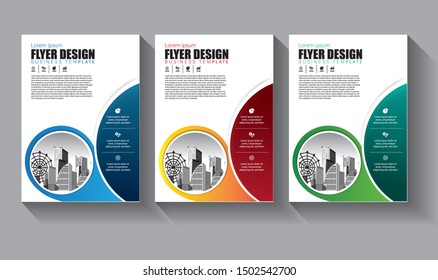 Business abstract vector template. Brochure design, cover modern layout, annual report, poster, flyer in A4 with colorful triangles, geometric shapes for tech, science, market with light background