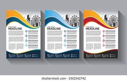 Business abstract vector template. Brochure design, cover modern layout, annual report, poster, flyer in A4 with colorful triangles, geometric shapes for tech, science, market with light background