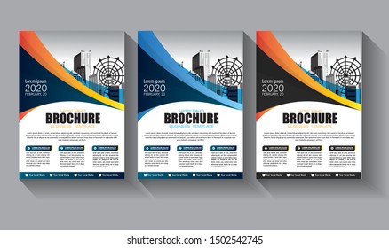 Business abstract vector template. Brochure design, cover modern layout, annual report, poster, flyer in A4 with colorful triangles, geometric shapes for tech, science, market with light background