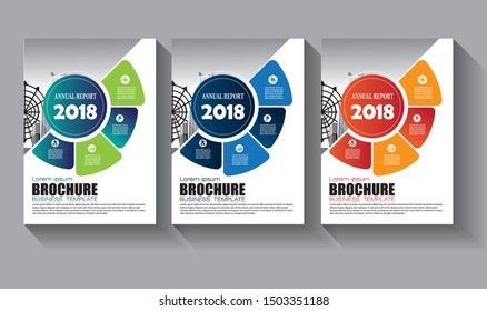 Business abstract vector template. Brochure design, cover modern layout, annual report, poster, flyer in A4 with colorful triangles, geometric shapes for tech, science, market with light background