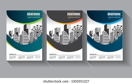Business abstract vector template. Brochure design, cover modern layout, annual report, poster, flyer in A4 with colorful triangles, geometric shapes for tech, science, market with light background