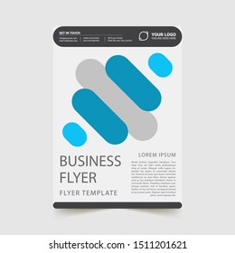 Business abstract vector template. Brochure design, cover modern layout, annual report, poster, flyer in A4 with colorful triangles, geometric shapes for tech, science, market with light background