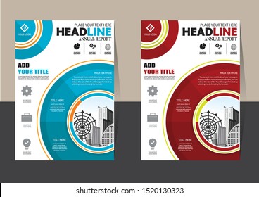 Business abstract vector template Brochure design cover modern layout annual report poster flyer in A4 with colorful geometric shapes for tech science market with light background