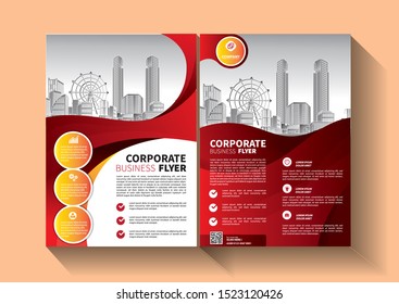 Business abstract vector template. Brochure design, cover modern layout, annual report, poster, flyer in A4 with colorful triangles, geometric shapes for tech, science, market with light background