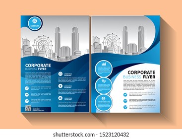 Business abstract vector template. Brochure design, cover modern layout, annual report, poster, flyer in A4 with colorful triangles, geometric shapes for tech, science, market with light background