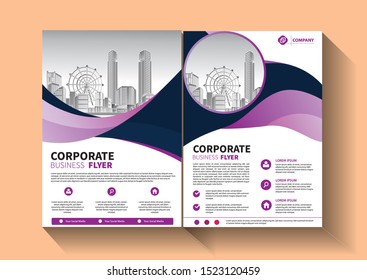 Business abstract vector template. Brochure design, cover modern layout, annual report, poster, flyer in A4 with colorful triangles, geometric shapes for tech, science, market with light background
