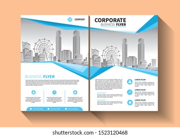 Business abstract vector template. Brochure design, cover modern layout, annual report, poster, flyer in A4 with colorful triangles, geometric shapes for tech, science, market with light background
