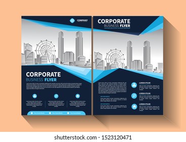 Business abstract vector template. Brochure design, cover modern layout, annual report, poster, flyer in A4 with colorful triangles, geometric shapes for tech, science, market with light background