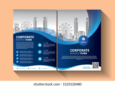 Business abstract vector template. Brochure design, cover modern layout, annual report, poster, flyer in A4 with colorful triangles, geometric shapes for tech, science, market with light background