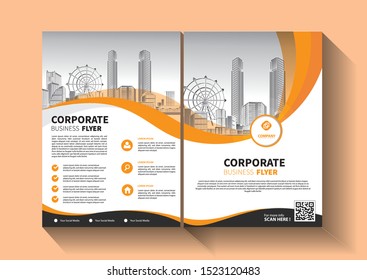 Business abstract vector template. Brochure design, cover modern layout, annual report, poster, flyer in A4 with colorful triangles, geometric shapes for tech, science, market with light background