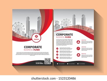 Business abstract vector template. Brochure design, cover modern layout, annual report, poster, flyer in A4 with colorful triangles, geometric shapes for tech, science, market with light background