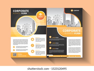 Business abstract vector template. Brochure design, cover modern layout, annual report, poster, flyer in A4 with colorful triangles, geometric shapes for tech, science, market with light background