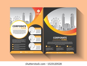 Business abstract vector template. Brochure design, cover modern layout, annual report, poster, flyer in A4 with colorful triangles, geometric shapes for tech, science, market with light background