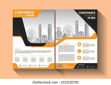 Business abstract vector template. Brochure design, cover modern layout, annual report, poster, flyer in A4 with colorful triangles, geometric shapes for tech, science, market with light background